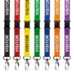 Pre-printed VISITOR Lanyard with Metal Clip & Safety Catch