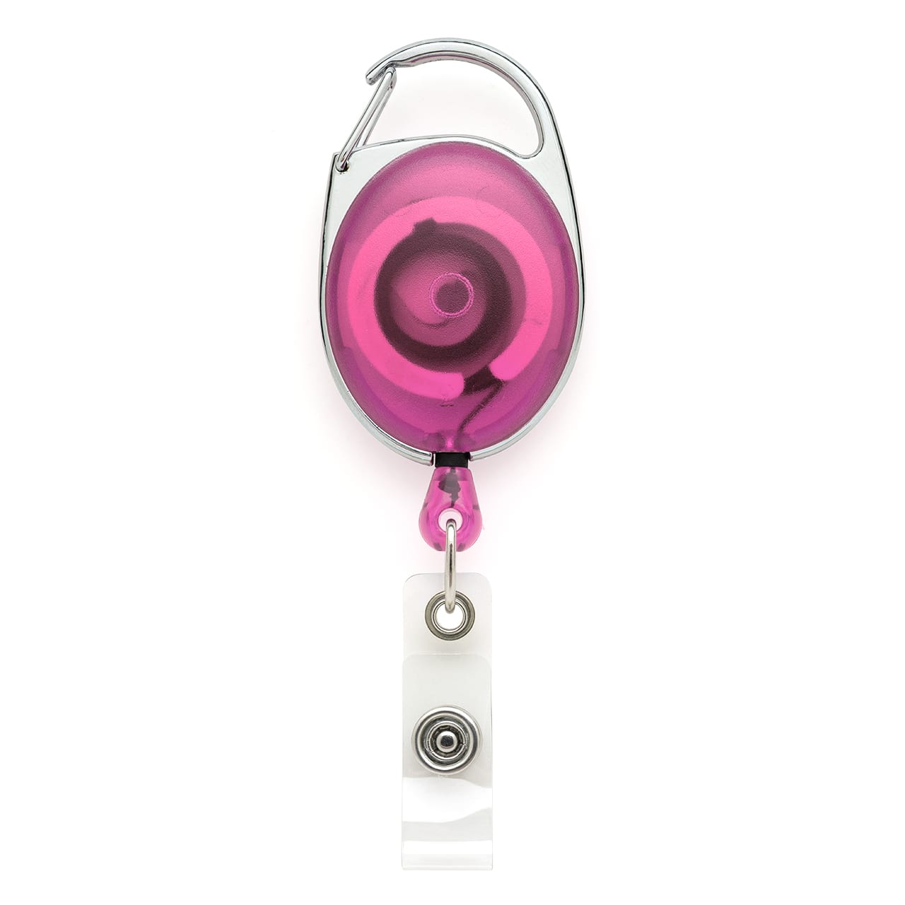 Premium Retractable Yo-Yo ID Badge Reel Pink