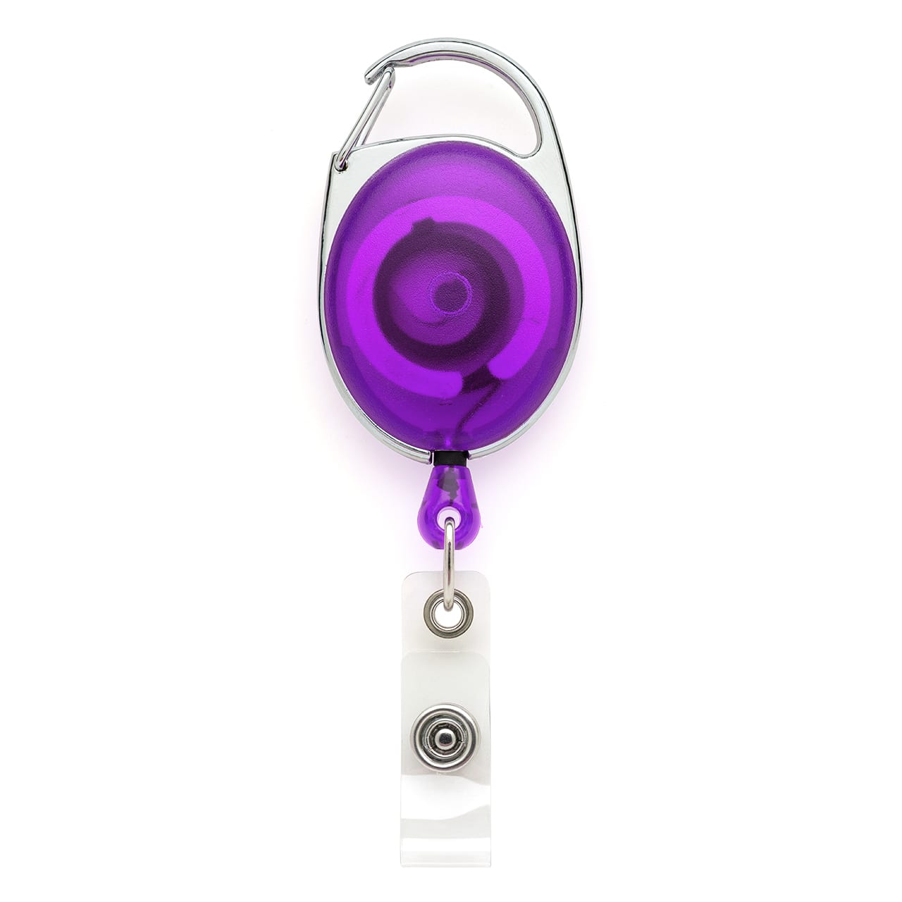 Premium Retractable Yo-Yo ID Badge Reel Purple