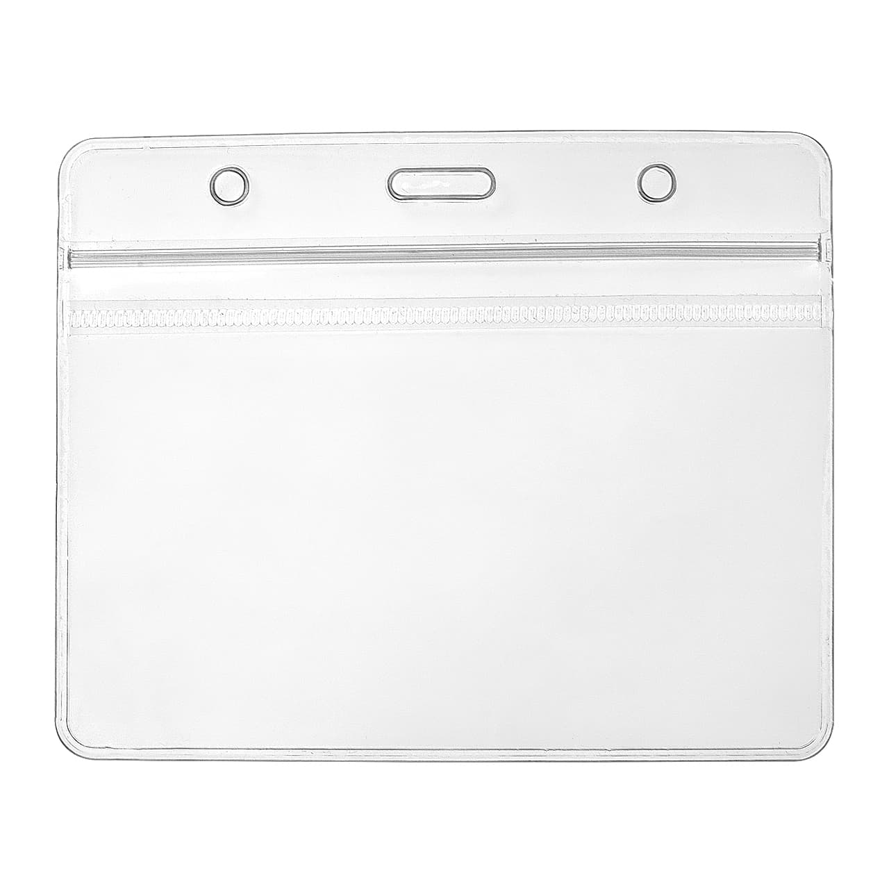 Expo Clear Plastic Horizontal ID Badge/Card Holder/Pouch (11 x 9cm)