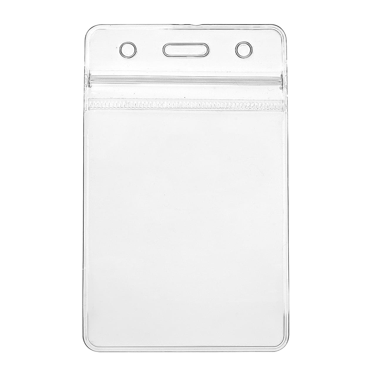 Show Clear/Transparent Vertical ID Badge/Card Holder/Pouch (6.8 x