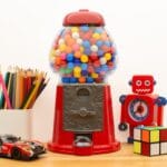 Retro Coin Operated Gumball Machine Sweet Dispenser Money Bank Box