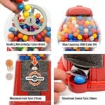 Retro Coin Operated Gumball Machine Sweet Dispenser Money Bank Box
