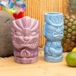 Bar Bespoke Tiki Ceramic Beakers (Mug/Cup) (Blue & Purple) (Set of 2)