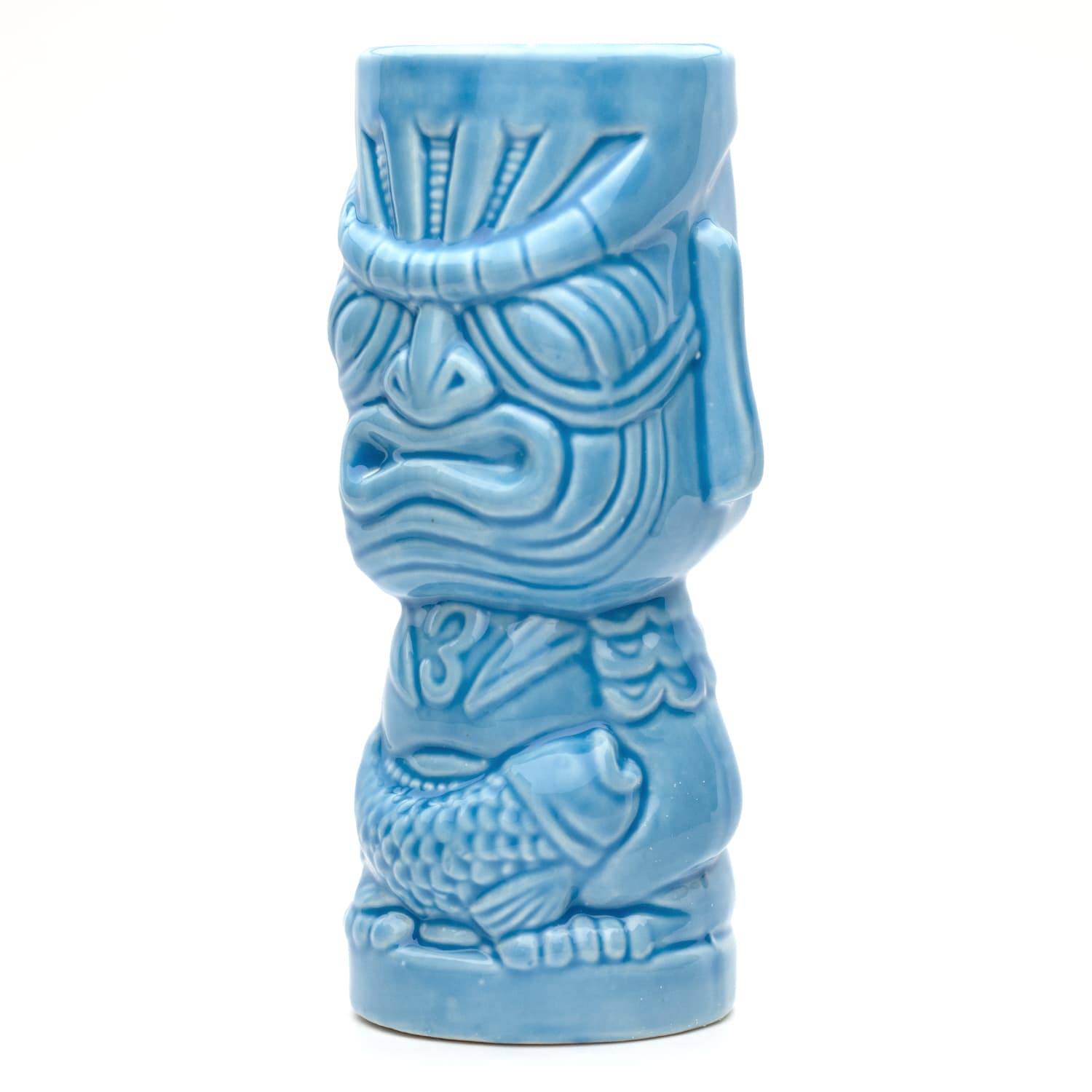 Bar Bespoke Tiki Ceramic Beakers (Mug/Cup) (Blue & Purple) (Set of 2)