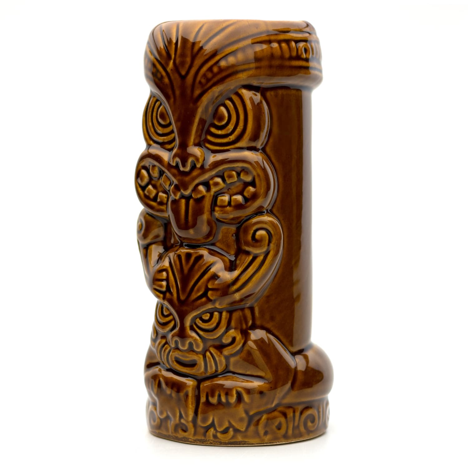 Bar Bespoke Tiki Ceramic Beakers (Mug/Cup) (Brown & Red) (Set of 2)