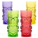 Bar Bespoke Coloured Tiki Highball Glasses (450ml) (Set of 4)