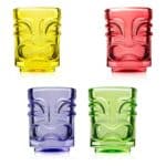 Bar Bespoke Coloured Tiki Shot Glasses (45ml) (Set of 4)