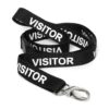 Pre-printed VISITOR Lanyard with Metal Clip & Safety Catch