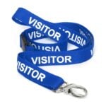 Pre-printed VISITOR Lanyard with Metal Clip & Safety Catch