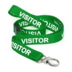 Pre-printed VISITOR Lanyard with Metal Clip & Safety Catch