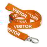 Pre-printed VISITOR Lanyard with Metal Clip & Safety Catch