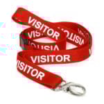 Pre-printed VISITOR Lanyard with Metal Clip & Safety Catch