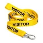 Pre-printed VISITOR Lanyard with Metal Clip & Safety Catch