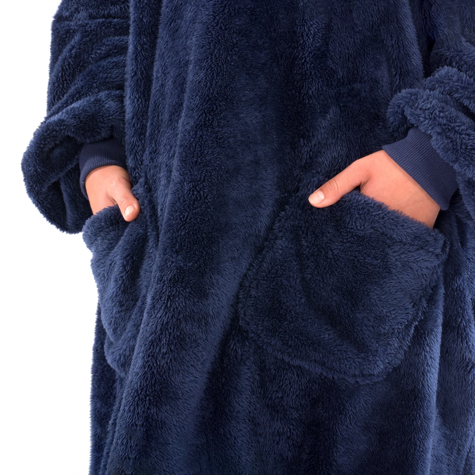 Snug-Rug Hoodie Blanket (Navy Blue)