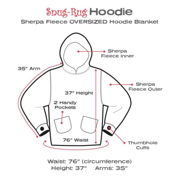 Snug-Rug Hoodie Size / Specification