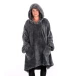 Snug-Rug Hoodie Blanket (Slate Grey)