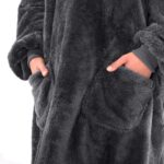 Snug-Rug Hoodie Blanket (Slate Grey)