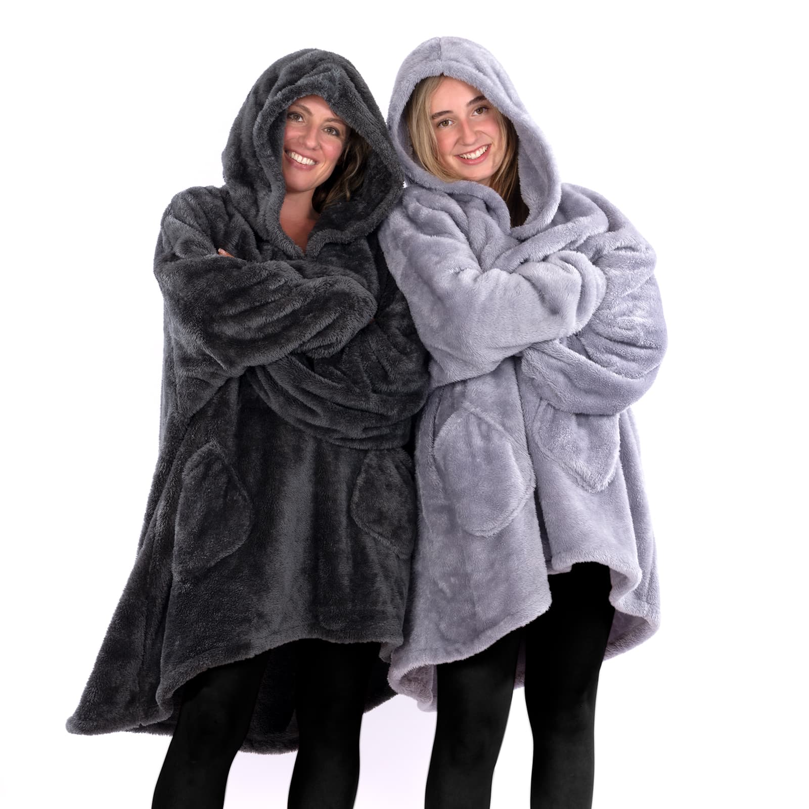 Snug-Rug Hoodie Blanket (Slate Grey and Lilac Grey)