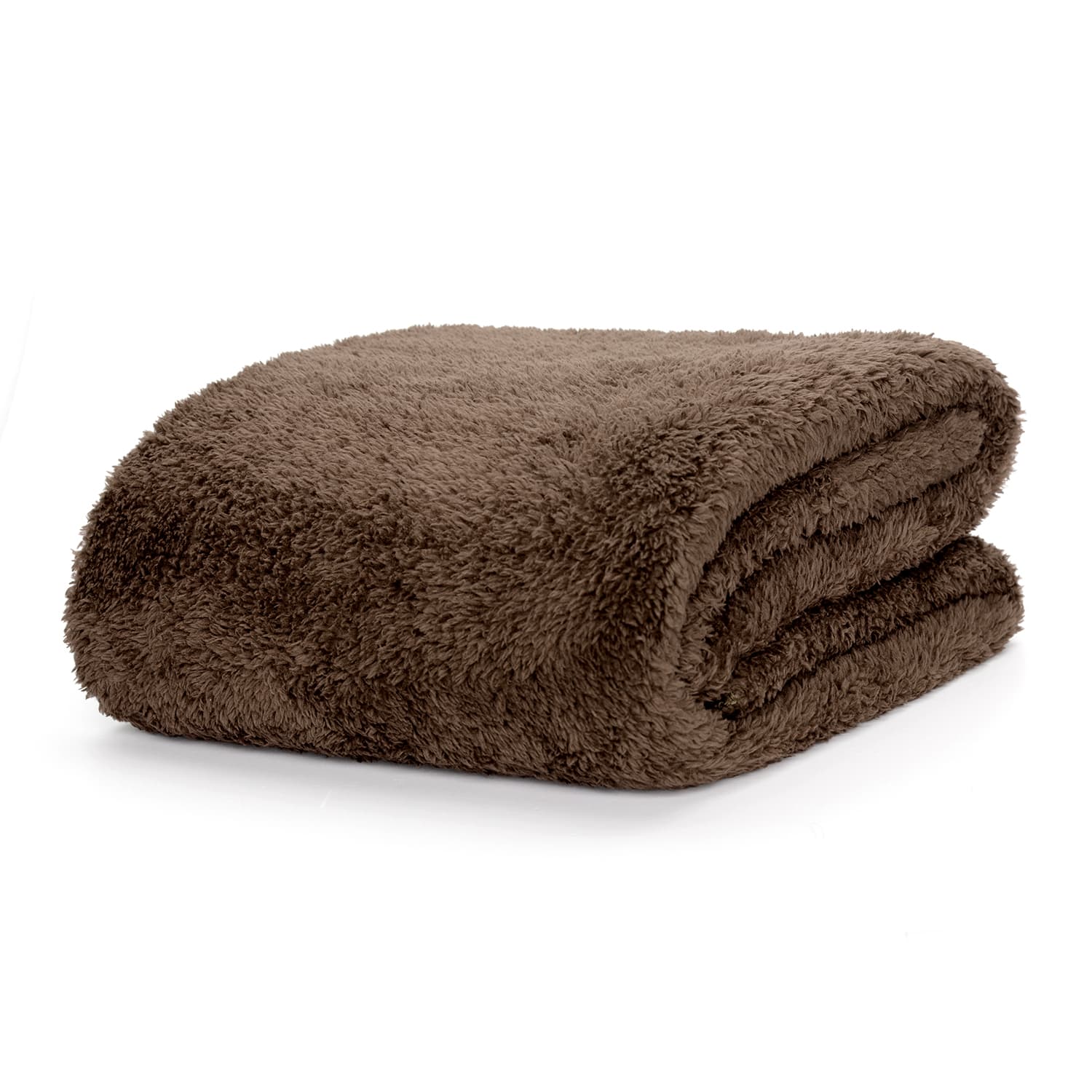Snug-Rug Sherpa Throw Blanket (Chocolate Brown)