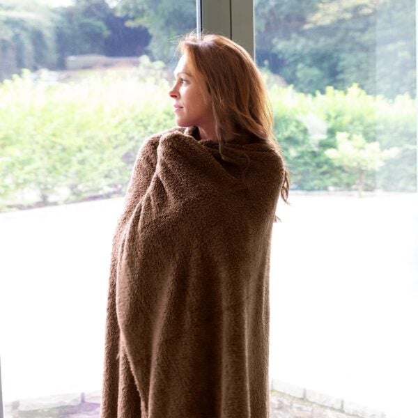 Snug-Rug Sherpa Throw Blanket (Chocolate Brown)