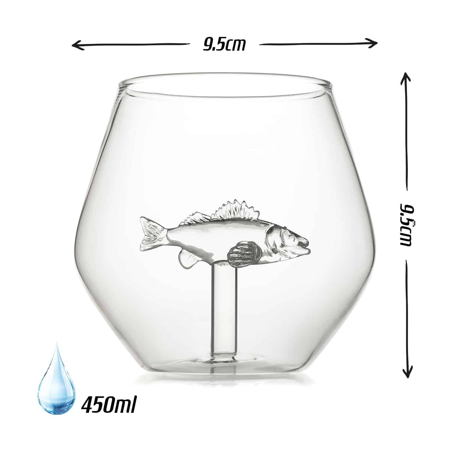 Bar Bespoke Fish in a Glass (450ml) Stemless Tumbler