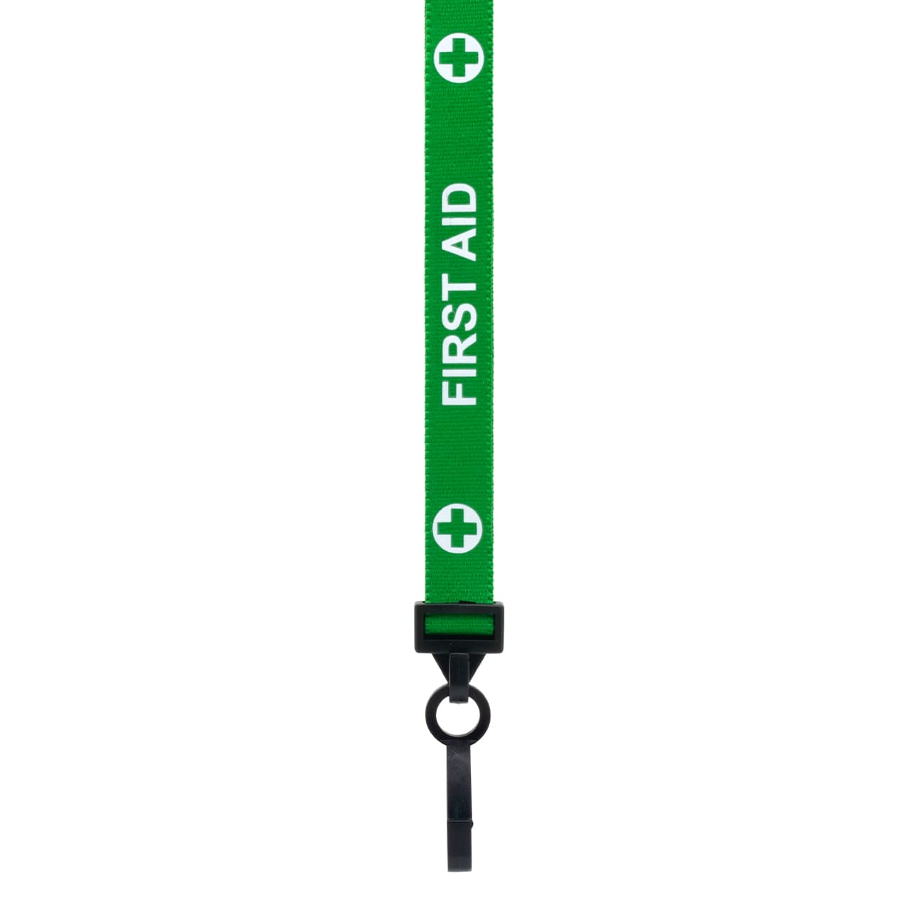 Pre-printed FIRST AID Lanyard with Plastic Clip & Safety Catch