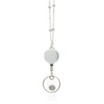 Necklace Chain Lanyard | Stainless Steel Metal | Retractable Clip