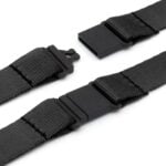 Retractable Plain Lanyard with Extendable Reel Clip / Snap Button – Black