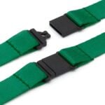 Retractable Plain Lanyard with Extendable Reel Clip / Snap Button – Green