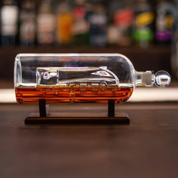 Bar Bespoke Glass Train in a Bottle Decanter