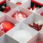 Black and Red Bauble Storage Bag