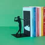 Golf Metal Bookend with Books