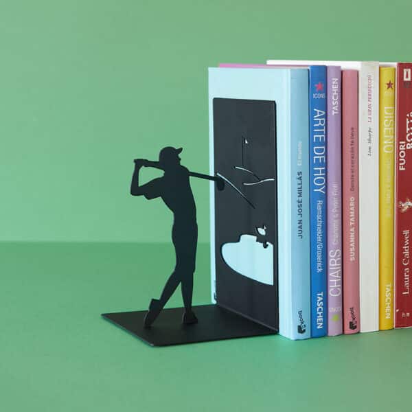 Golf Metal Bookend with Books