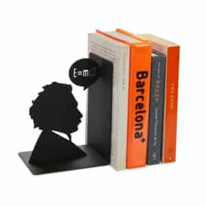 Einstein Bookend with books