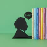 Einstein Black Metal Bookend Display