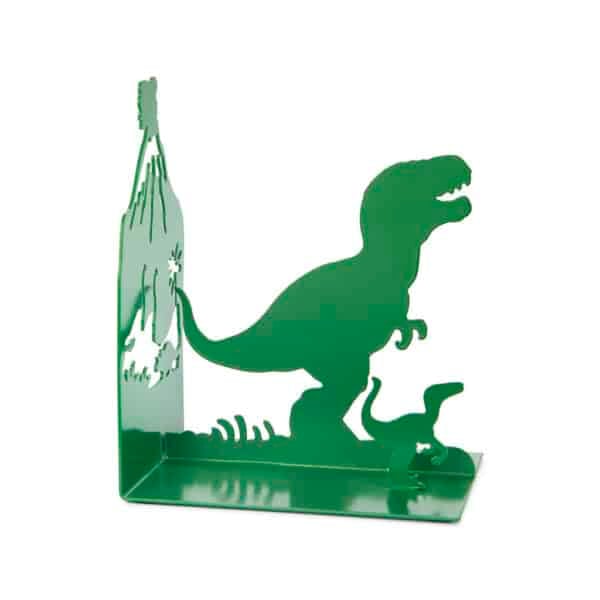Green Dinosaur Metal Bookend
