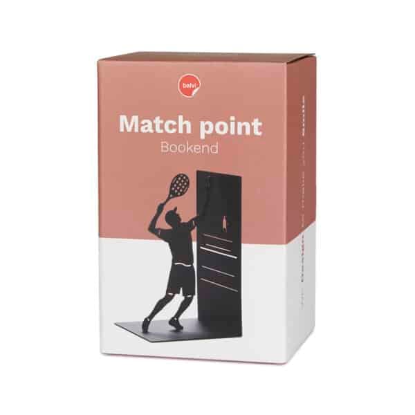 Tennis silhouette bookend packaging