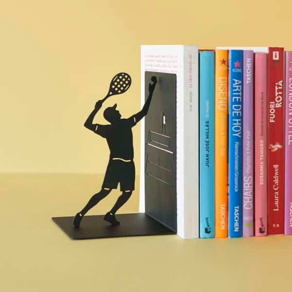 Silhouette bookend with books