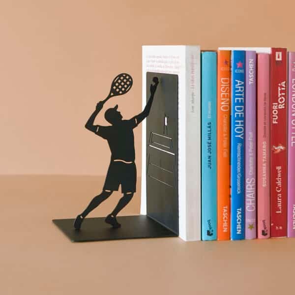 Tennis Bookend with books