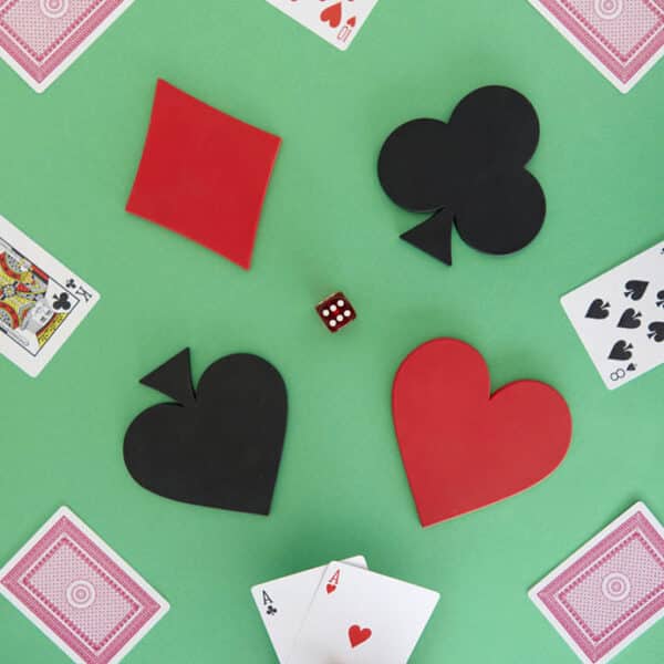Playing cards and coasters