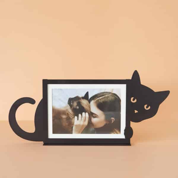 Black Cat photo frame horizontal