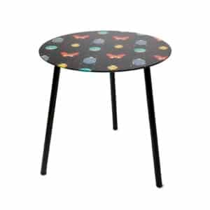 Black Round Glass Coffee Table