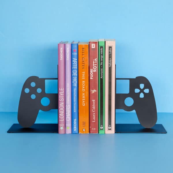 Gaming Controller Joypad Bookend with Books