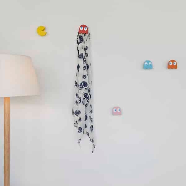 Pac-Man Wall Hooks in Use