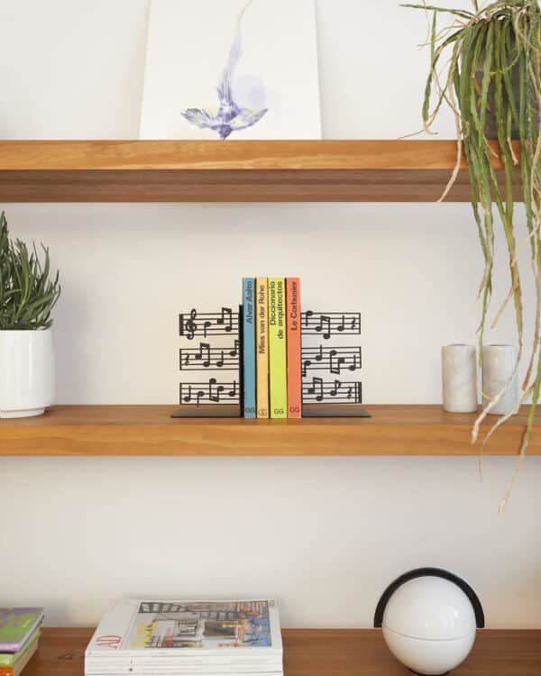 Musical Note Bookcase Ends on display