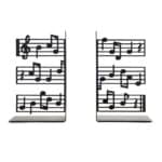 Metal Music Bookcase Ends