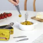 Sardine Snacking Forks in use