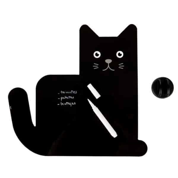 Black Meow Cat Fridge Board Planner