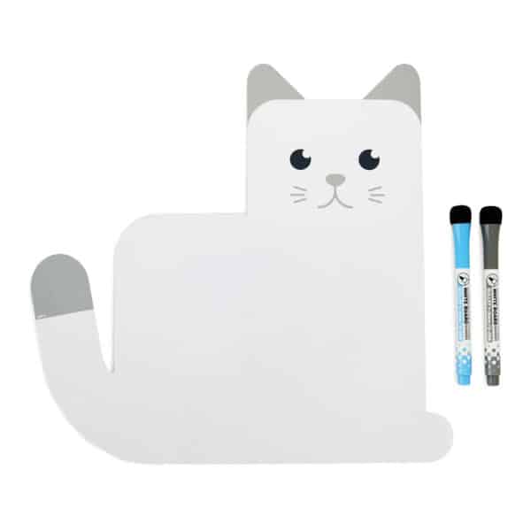 White Meow Cat magnetic board for fridge